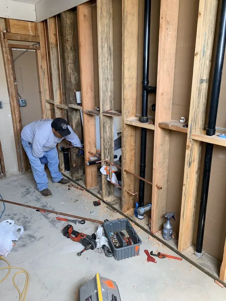 Commercial rough-in plumbing for Water Heater Replacement in Downtown Longview